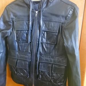 Black  Real Leather jacket